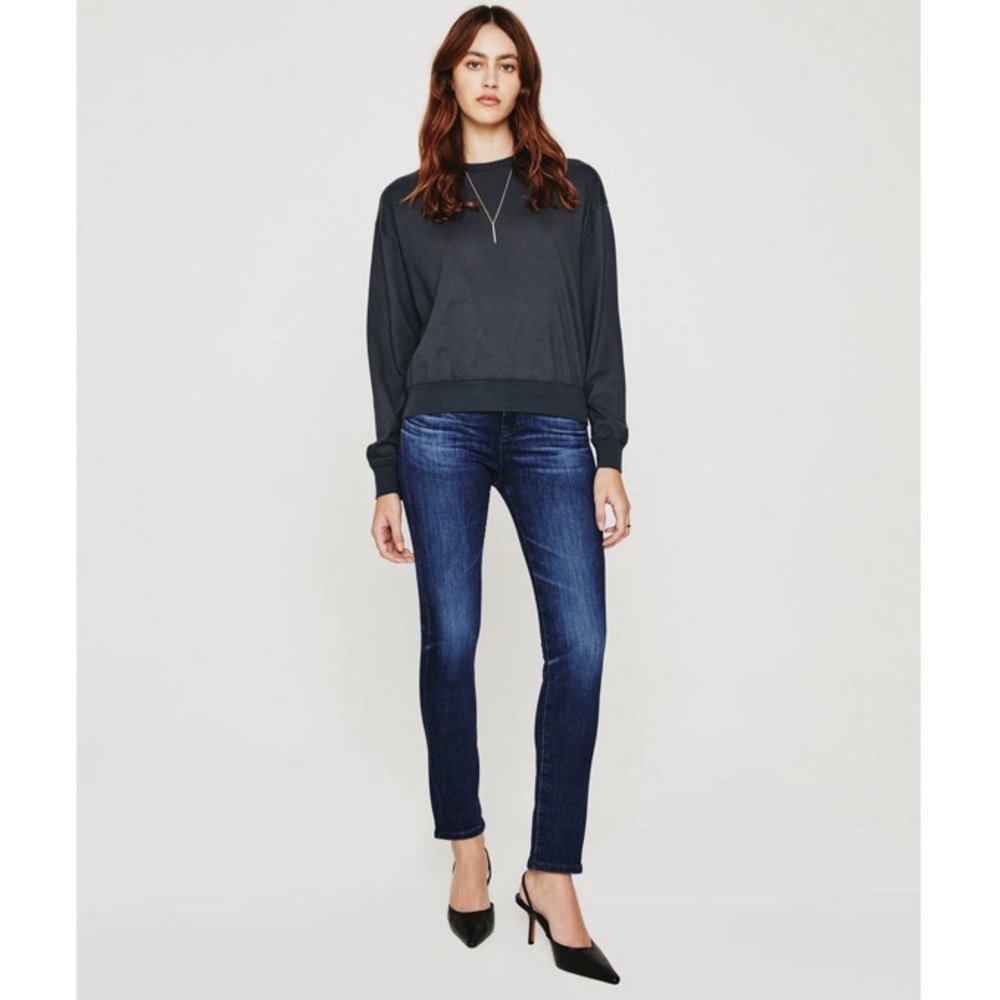 Ag Adriano Goldschmied Mari High Rise Straight Leg Blue Jeans, size 32